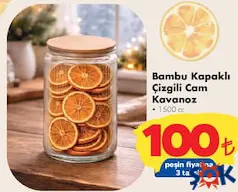 BAMBU KAPAKLI ÇİZGİLİ CAM KAVANOZ 1500 CC fiyat ve kampanya bilgisi